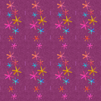 縄文小紋「春の花・濃紅」鯨尺